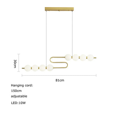 Lámpara de araña colgante LED DecorBites™ Love Gold Chrome para comedor