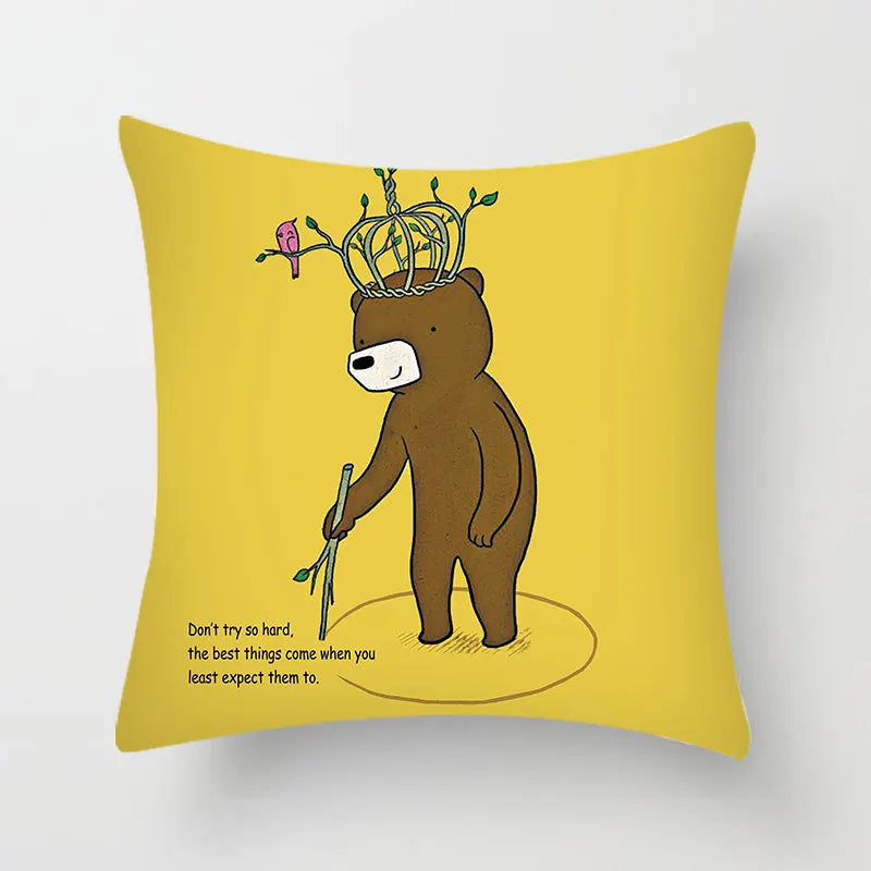 DecorBites™ Hello Cat Pillow Cover - Modern Design for Home Decor - Cute & Cozy