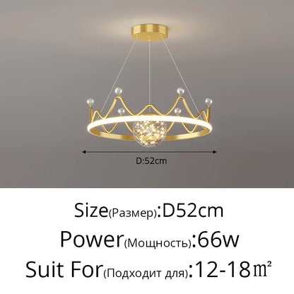 DecorBites™ LED Gypsophila Chandelier for Modern Living Room Decor - Crown Ceiling Pendant Light