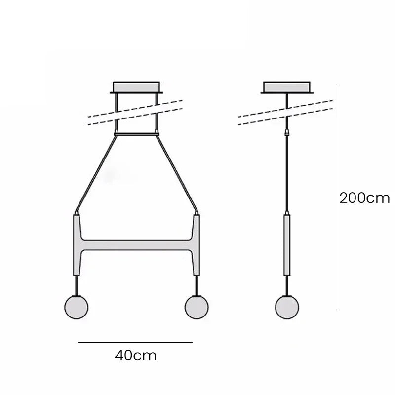 Lámpara colgante de madera DecorBites™ ASTRA, candelabro LED de múltiples cabezales para decoración de interiores