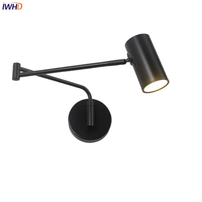 DecorBites™ Acrylic Iron LED Wall Lamp Modern Rotate Black Stair Light