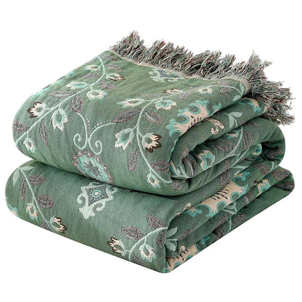 Decobites Floral Pattern Thin Office Nap Blanket