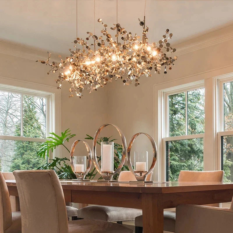 DecorBites™ LED Chandelier: Modern Simplicity for Living, Dining Room, Kitchen, Bedroom - Home Decor Light Fixture