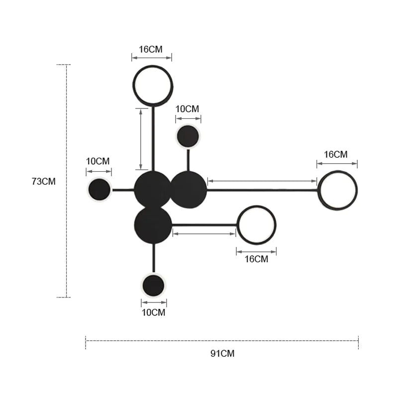 DecorBites™ مصباح حائط LED أسود ذهبي مناسب للاستخدام الداخلي في غرف النوم والمعيشة والسلالم والبار