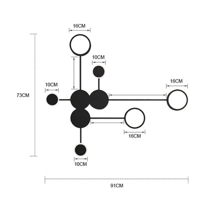DecorBites™ مصباح حائط LED أسود ذهبي مناسب للاستخدام الداخلي في غرف النوم والمعيشة والسلالم والبار