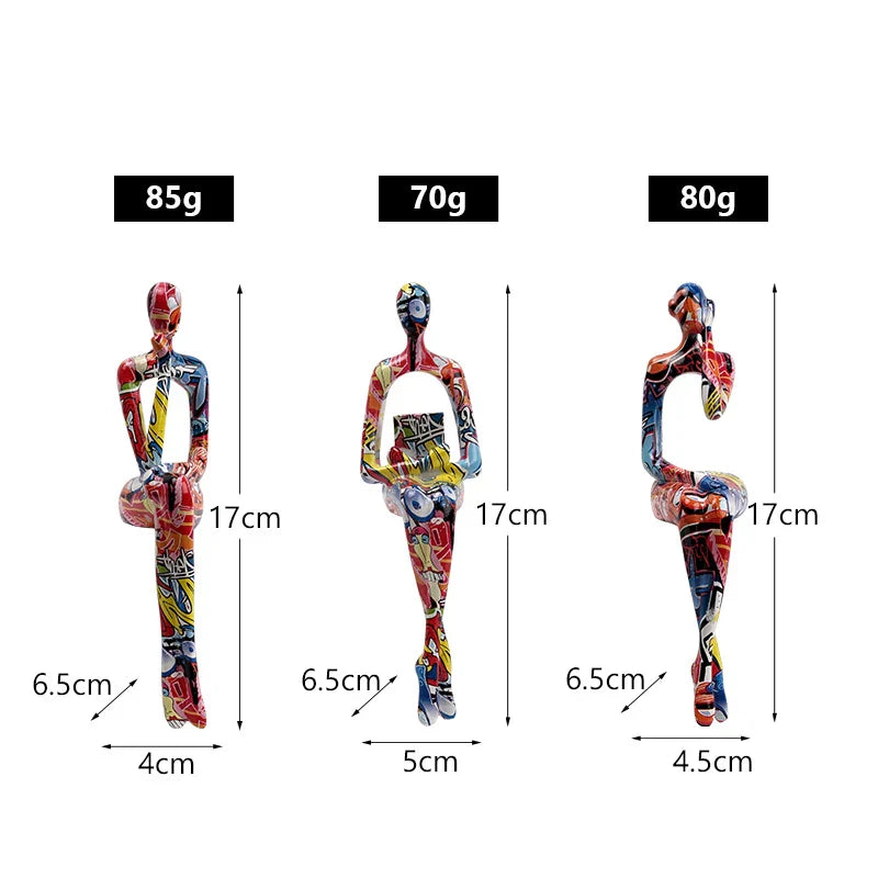 DecorBites™ Abstract Figurine Modern Pop Art Sculpture for Home Decor