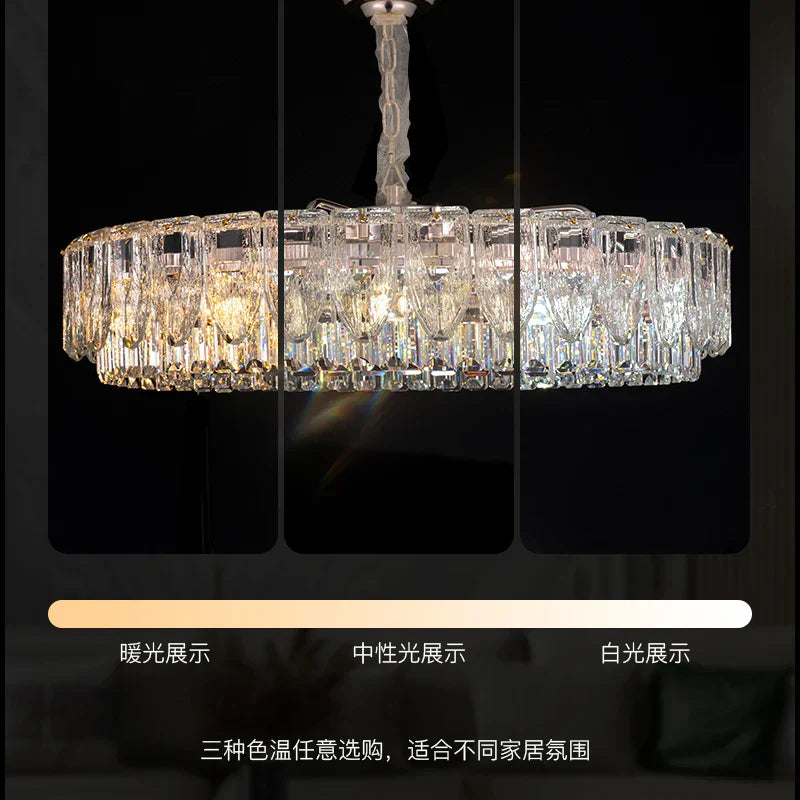 DecorBites™ Crystal Ring Chandelier: 2024 Luxury Bedroom Dining Room Lighting