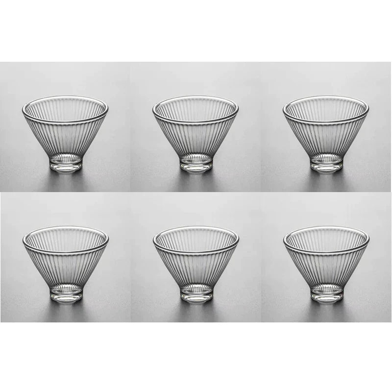 Decorbites™ Japanisches Teetassen-Set aus niedlichen hitzebeständigen Glasbechern und Teetassen