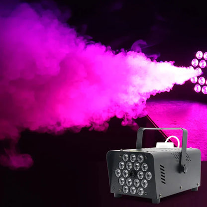 DecorBites™ 500W Smoke Machine with 13 Color Lights & Wireless Remote Control