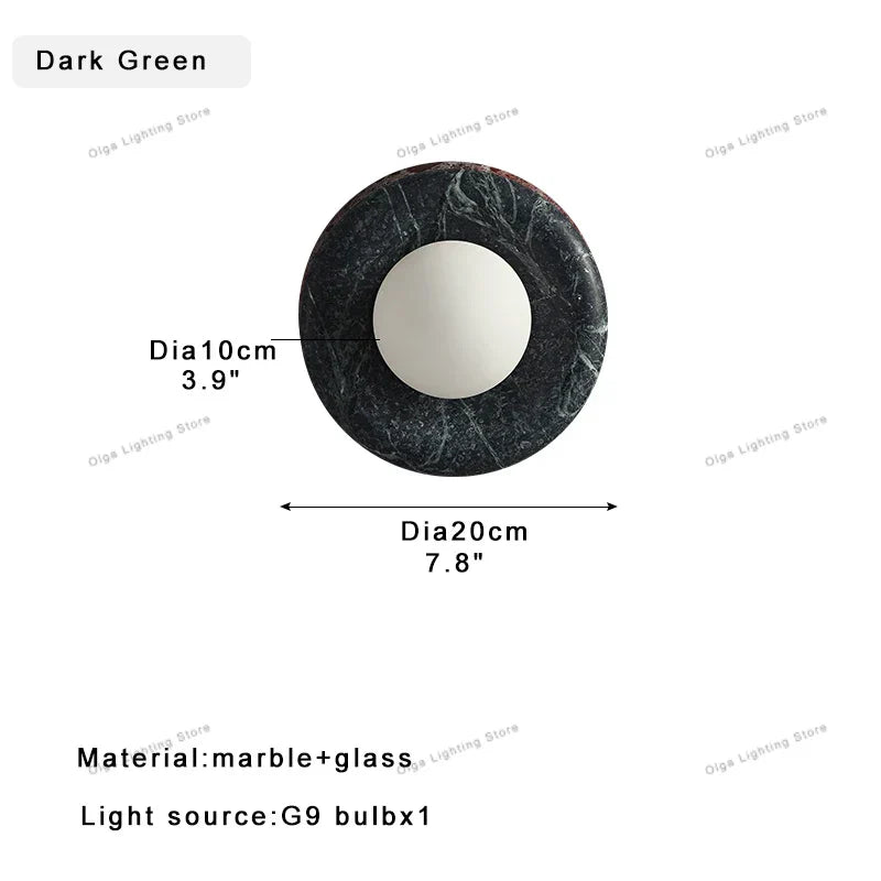 DecorBites™ Jade Marble Wall Sconce Lamps: Luxury Light Fixtures for Bedroom, Bathroom, Aisle Decor