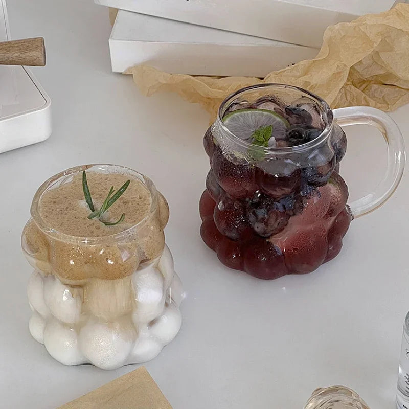 DecorBites™ Glass Drinking Set: Coffee, Wine, Whiskey, Bubble Tea, Water, Espresso, Beer, Boba