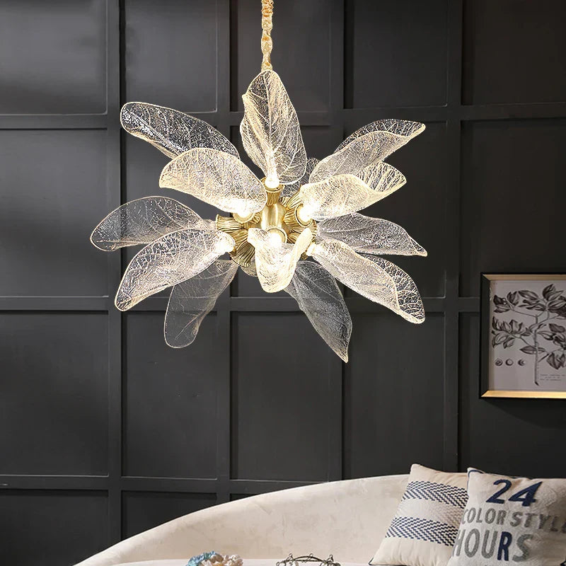 DecorBites™ Elegant Copper Chandelier Light for Kitchen Dining Living Room - Modern Luxury Crystal Lamp