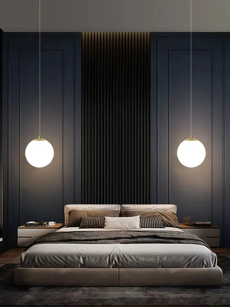 DecorBites™ Gold Glass LED Pendant Chandelier for Dining Room and Bedroom