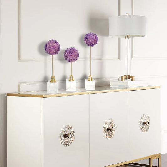 منحوتة معدنية على شكل زهرة الجمشت من DecorBites™ لفنون الحرف اليدوية الزخرفية