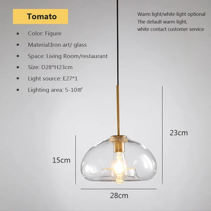 DecorBites™ Industrial Loft Glass Pendant Light for Kitchen Restaurant Decor