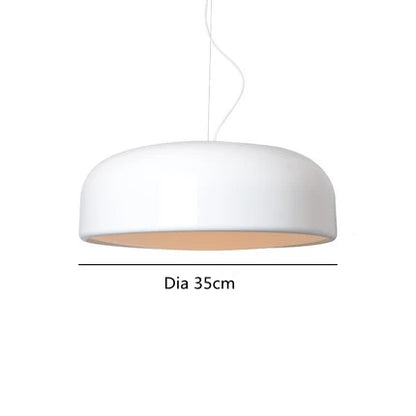 DecorBites™ Glossy Black Round Nordic Pendant Light for Dining Room and Bar Decor