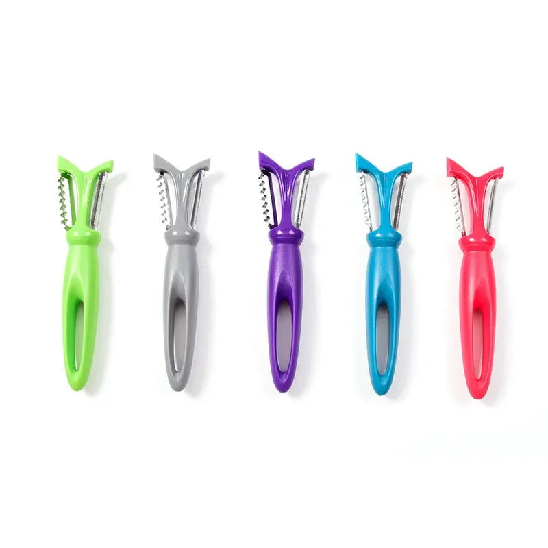 DecorBites™ 3-in-1 Stainless Steel Vegetable Peeler Zester with Plastic Handle
