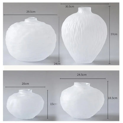 DecorBites™ Glass Pleats Vase for Hydroponics and Flower Arrangement