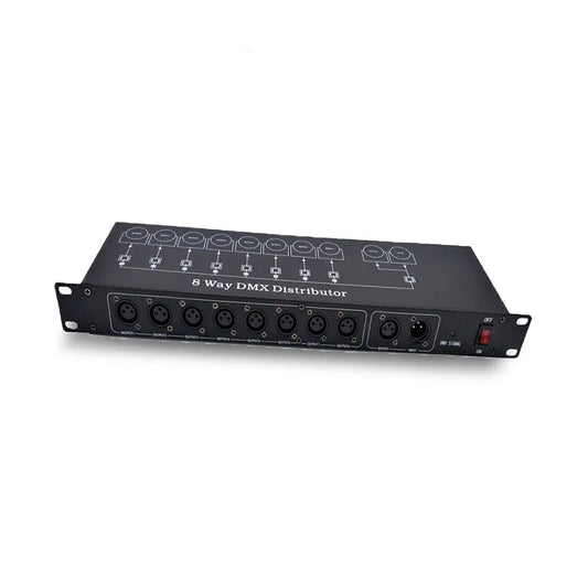 DecorBites™ DMX512 Splitter: 8CH Signal Amplifier for Stage Lights, Best Quality