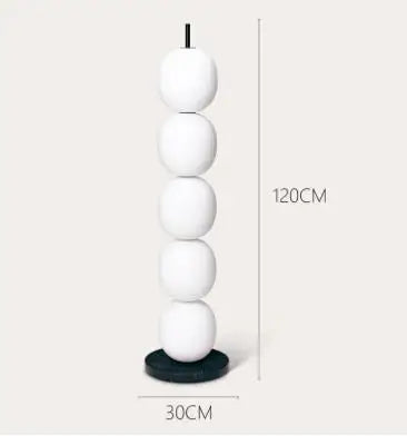 White Glass Floor Lamp
