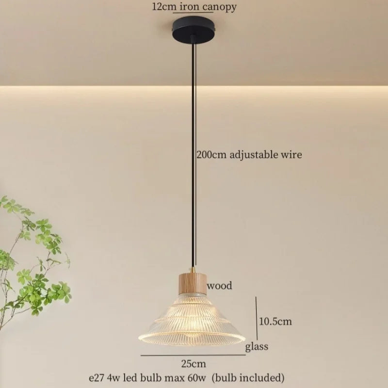 DecorBites™ Glass LED Pendant Light - Modern Nordic Hanging Lamp for Home and Dining