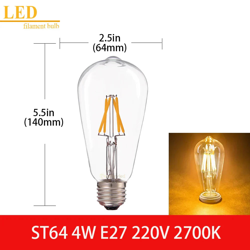Clear Glass Vintage Bulb