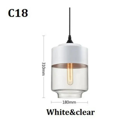 DecorBites™ Black Glass Pendant Light Fixture for Modern Indoor Decor & Dining Room