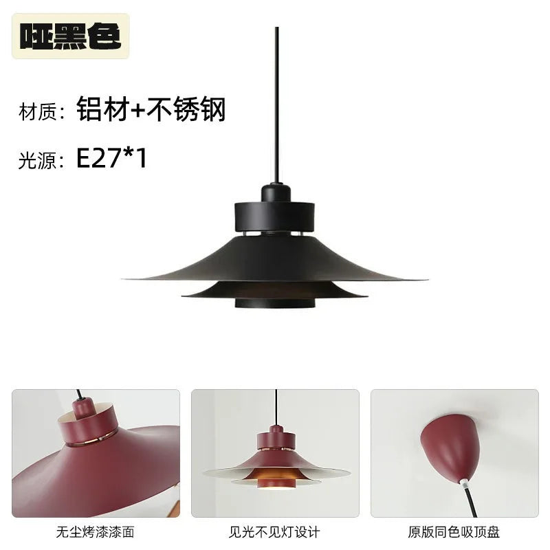 "Lámpara colgante DecorBites™ Modern Flying Saucer - Lámpara colgante de cuerno de ambiente francés"