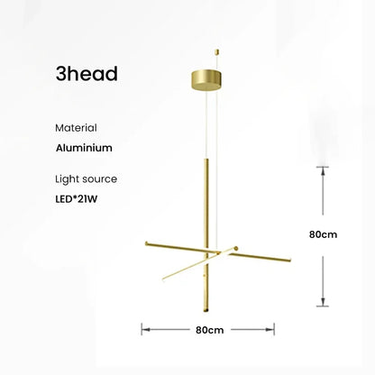 Lámpara de techo lineal LED DecorBites™ de diseño italiano, lámpara de comedor de lujo