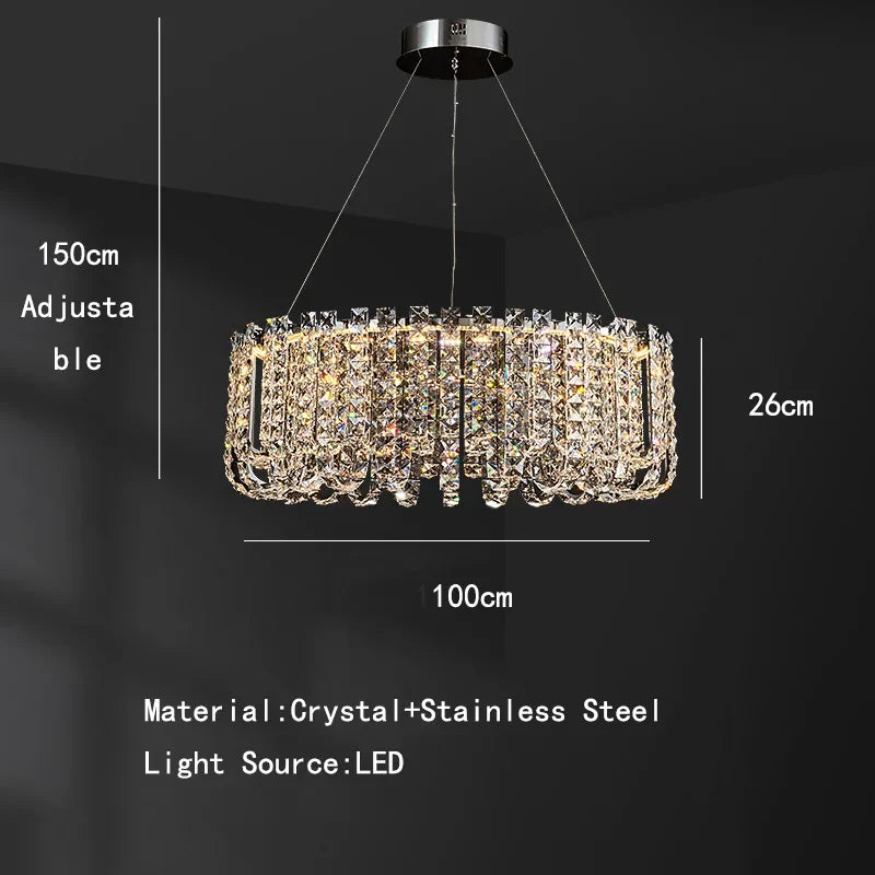 DecorBites™ Crystal Pendant Ceiling Lamp LED Luxury Hanging Light