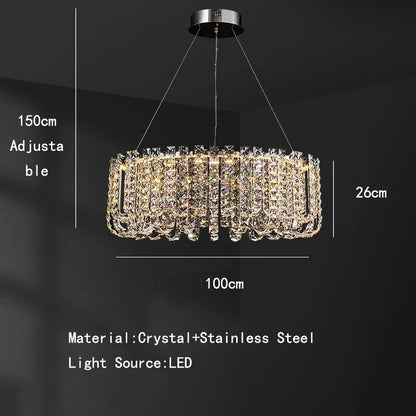 DecorBites™ Crystal Pendant Ceiling Lamp LED Luxury Hanging Light