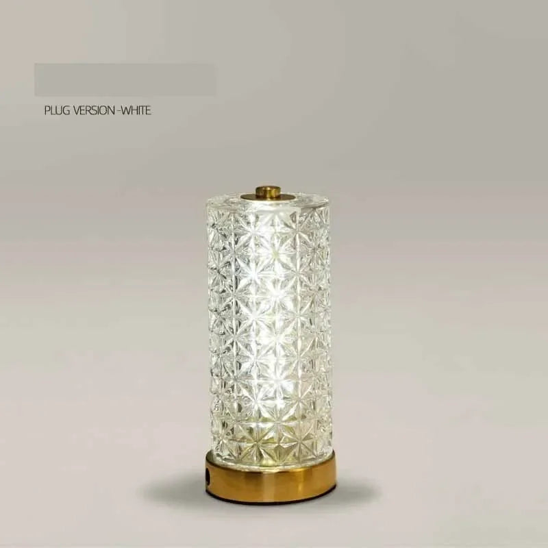 DecorBites™ Crystal Table Lamp: Modern Luxury Dimmable LED Desk Light for Living Room & Study