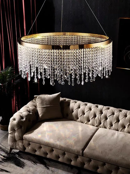 DecorBites™ Crystal Chandelier: Modern Nordic LED Pendant Lighting Fixture for Luxe Home Decor