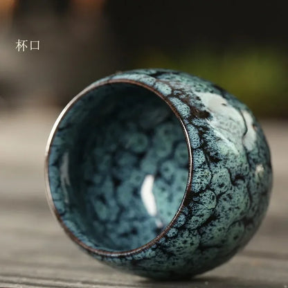 DecorBites™ Egg Style Ceramic Tea Cup Porcelain Kung Fu Cups Set