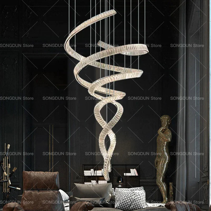 DecorBites™ Crystal Chandelier Luxury Designer Light for Elegant Living Spaces