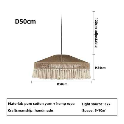 DecorBites™ Handmade Rattan Pendant Lights - Nordic Style Chandelier for Home Decor