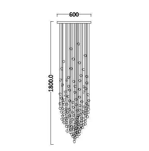 Lámpara de araña de cristal de lujo DecorBites™: Iluminación LED moderna para escaleras y vestíbulos con diseño para pasillos largos