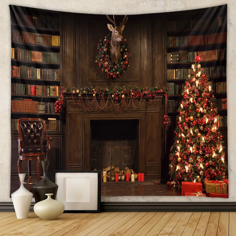 Decobites Christmas Tree Tapestry Wall Hanging for Festive Home Decor