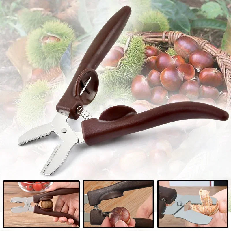 DecorBites™ Chestnut Cracker Scissors Nut Opener Durable Cutter Peeler Tool Pecan