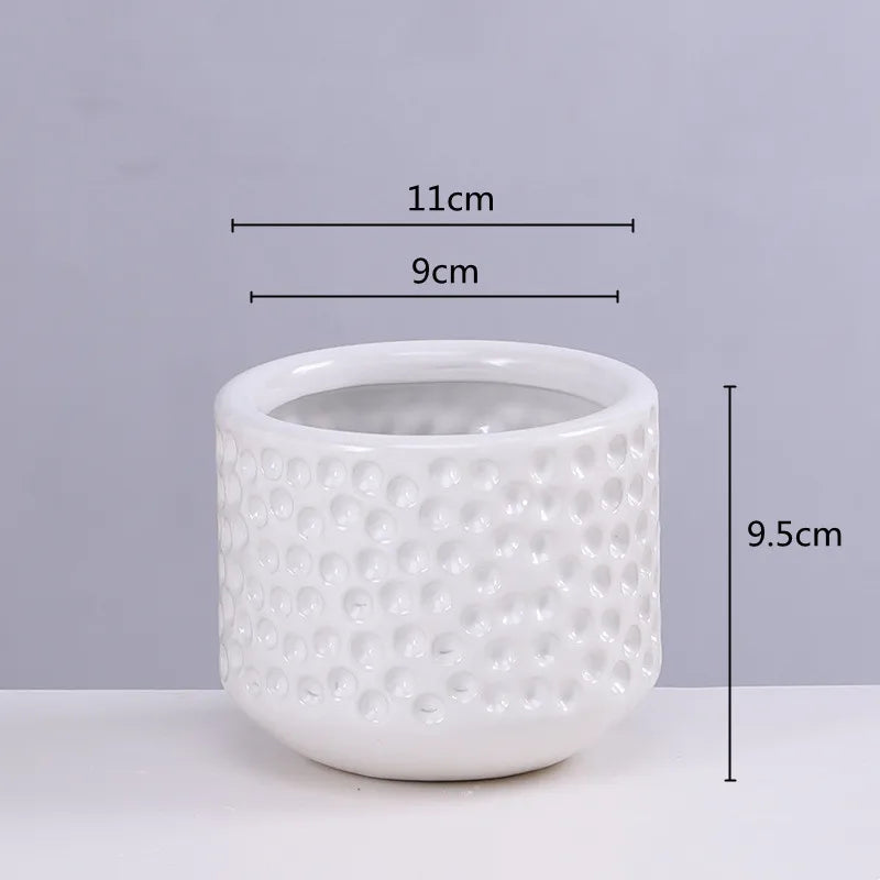 Macetas de Cerámica Dorada Decorbites™ Flor Suculenta Vaso Terrario Macetas para Plantas Decoración Hogar Balcón