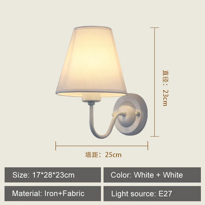 DecorBites™ Cloth LED Wall Lamp, Modern Bedroom Bedside Sconce Light Luminaire