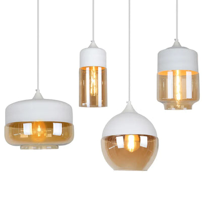 DecorBites™ Glass Shade Pendant Light, Industrial Kitchen Restaurant Decor Lighting