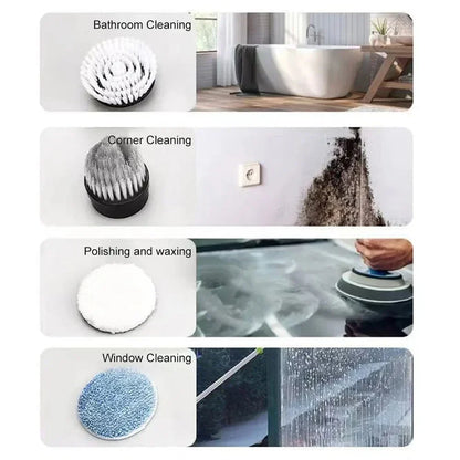 DecorBites™ Electric Spin Cleaner + 6 Brush Heads - Turbo Scrub for Kitchen, Bathroom & Floors