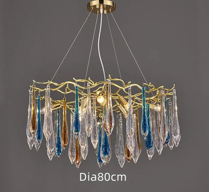 DecorBites™ Bird's Nest Crystal LED Chandelier: Modern Bubble Pendant Light for Living Room & Bedroom.