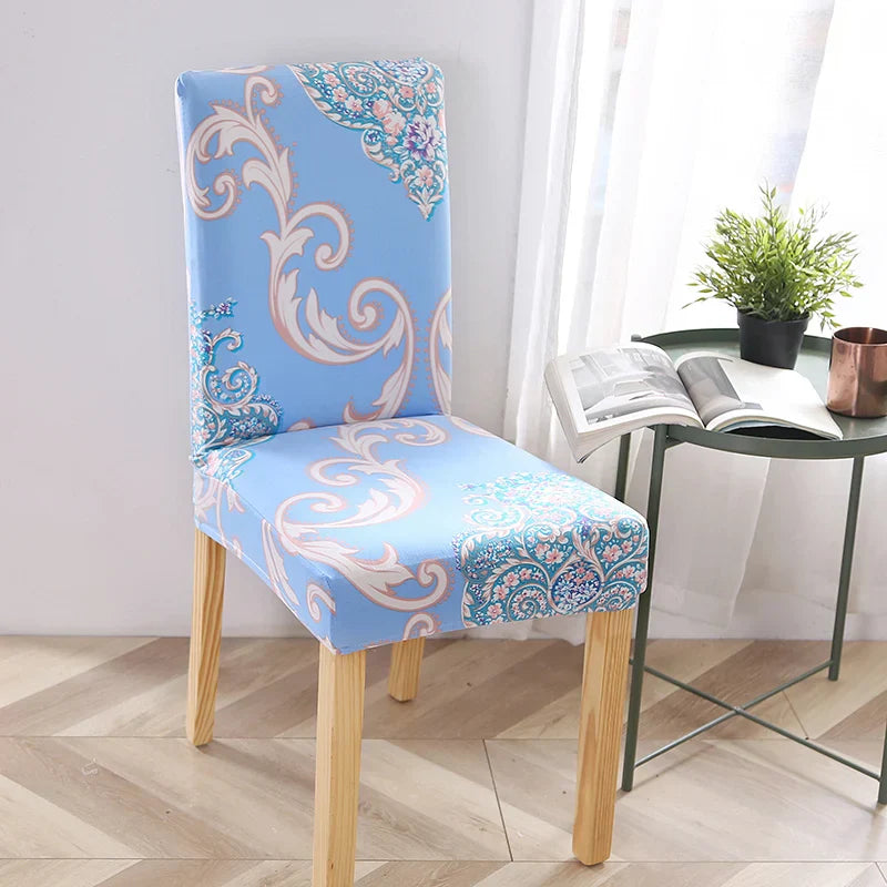 Decobites Stretch Print Chair Cover - Elastic Seat Slipcover