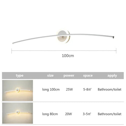 DecorBites™ LED Wall Lamps: Modern Iron Baking Paint Craft Light for Bathroom Bedroom Living Room