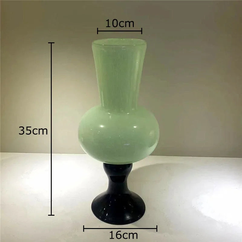 Decorbites™ Kelchglas-Vase für Schreibtischdekoration mit künstlichen Blumen