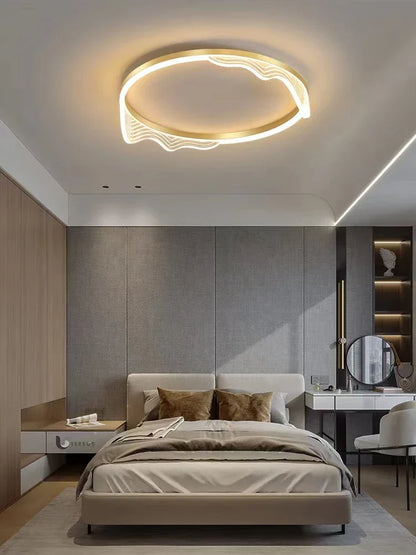 DecorBites™ Golden Lustre Ceiling Lamp for Bedroom Living Dining Kitchen Lighting