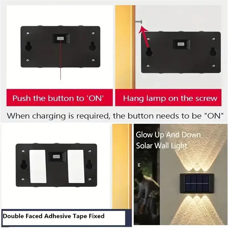 DecorBites™ Solar Outdoor Wall Lights for Garden Decor