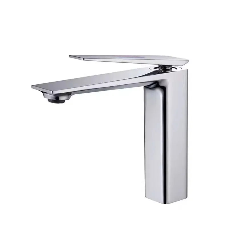 DecorBites™ Gold Basin Faucet, Gray Bathroom Mixer Tap, Single Handle Waterfall Faucet